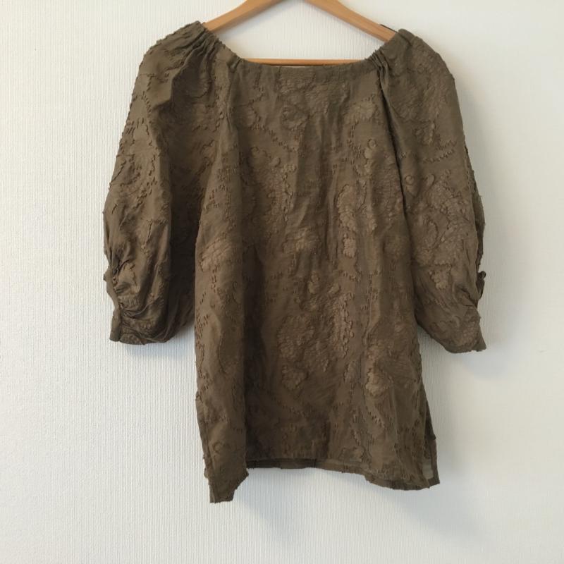 エミリアン EMILYAN カットソー 七分袖 9 無地 茶 / ブラウン / レディース USED 古着 中古 10004458