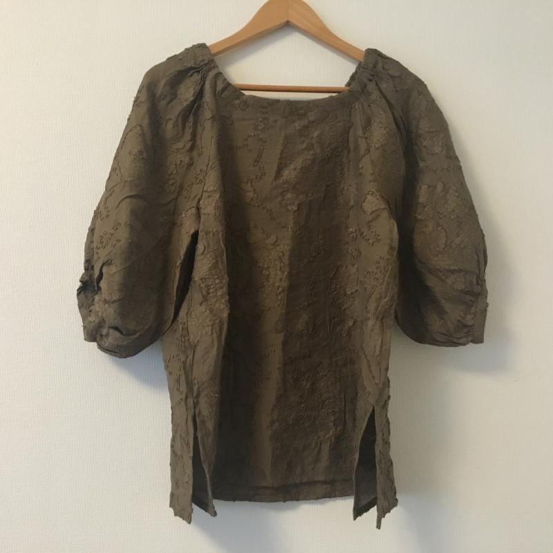 エミリアン EMILYAN カットソー 七分袖 9 無地 茶 / ブラウン / レディース USED 古着 中古 10004461
