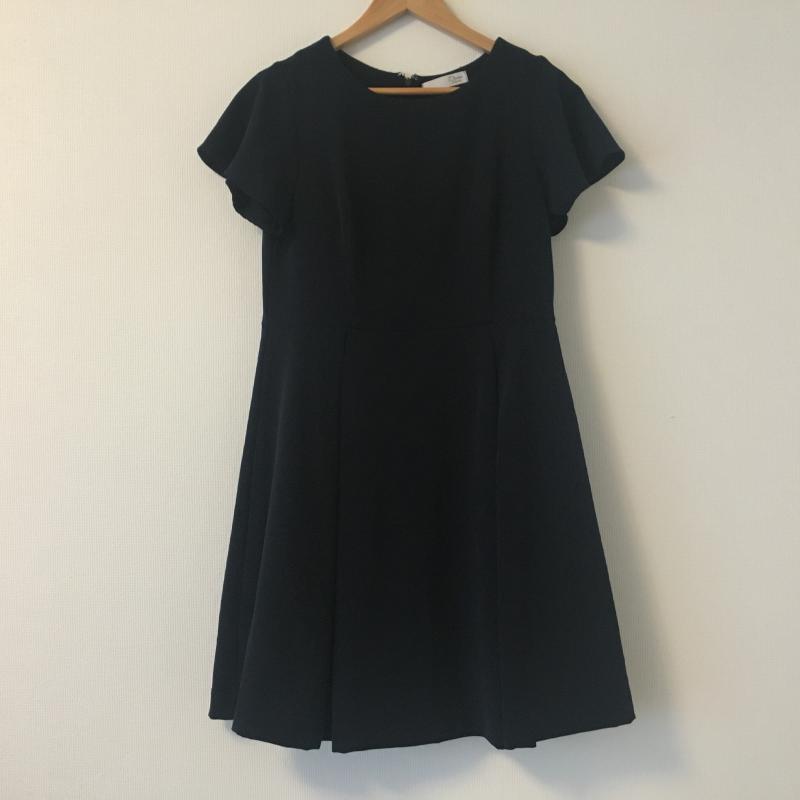 ドナマリー DONA MARIE ワンピース ひざ丈スカート 38 無地 紺 / ネイビー / レディース USED 古着 中古 10004465