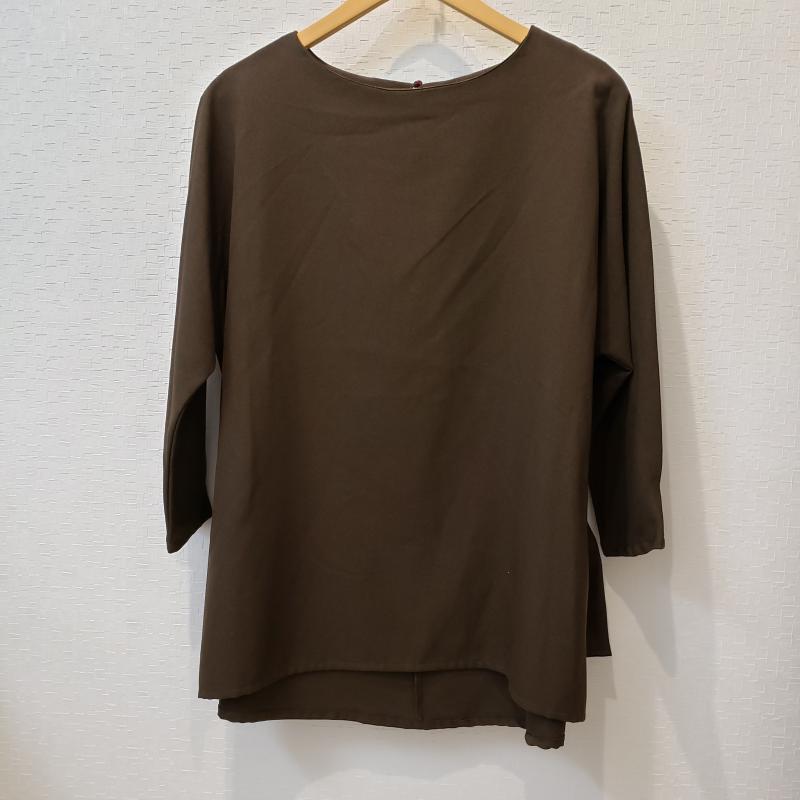 ダブリュダブリュティ WWT カットソー 七分袖 M 無地 茶 / ブラウン / レディース USED 古着 中古 10004489