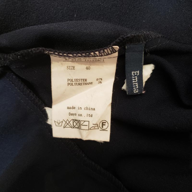 エマテイラー Emma Taylor カットソー 長袖 40 無地 紺 / ネイビー / レディース USED 古着 中古 10004494
