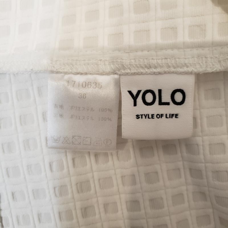 ヨーロ YOLO カットソー 半袖 36 無地 白 / ホワイト / レディース USED 古着 中古 10004499