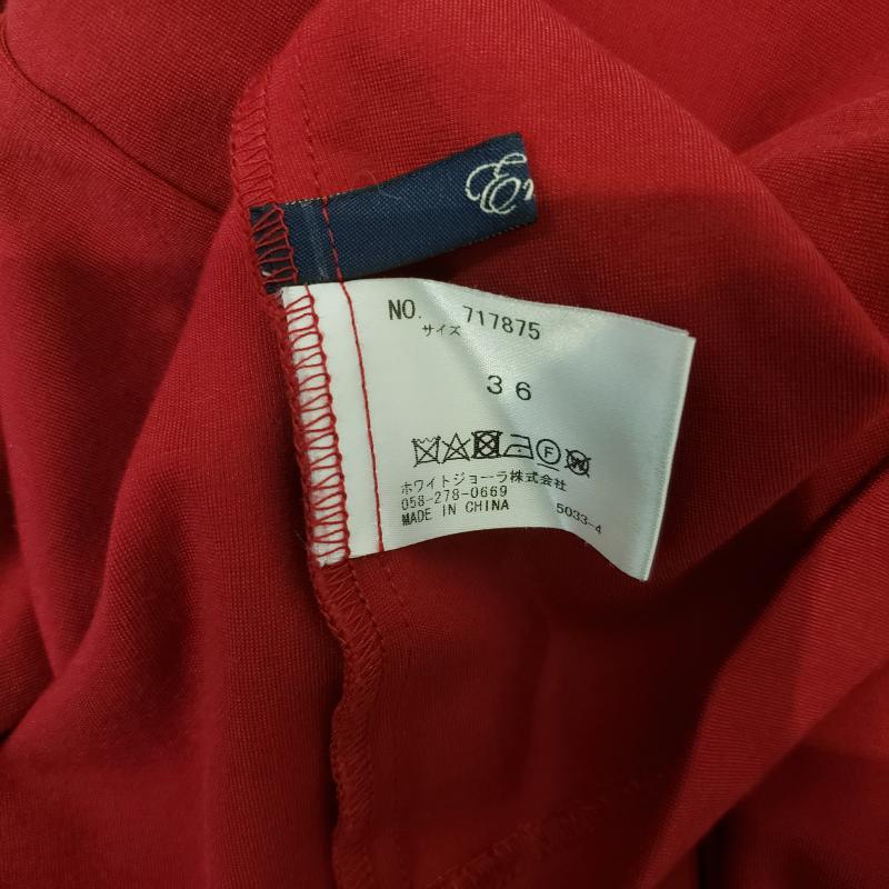 エンネア Ennea カットソー 七分袖 36 無地 赤 / レッド / レディース USED 古着 中古 10004500