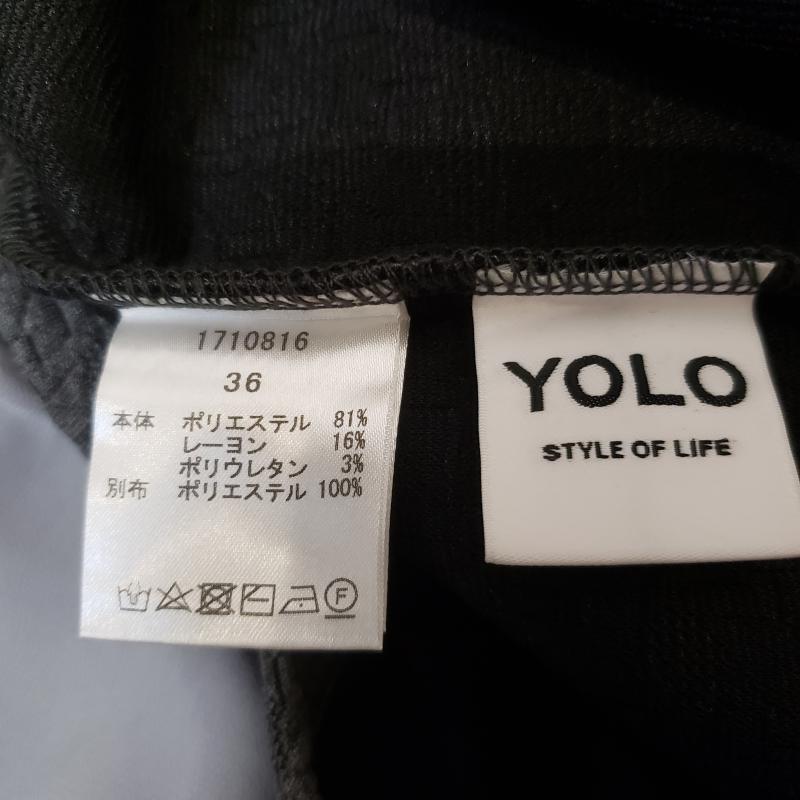 ヨーロ YOLO カットソー 半袖 36 無地 灰 / グレー / レディース USED 古着 中古 10004505