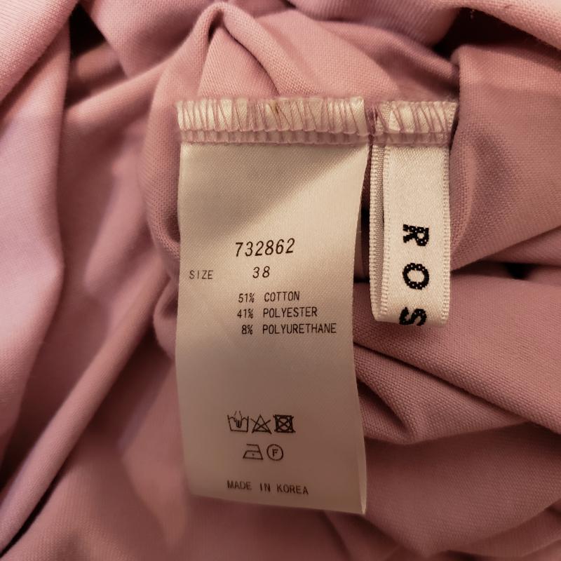 ロージー ROSIEE カットソー 半袖 38 無地 桃 / ピンク / レディース USED 古着 中古 10004510