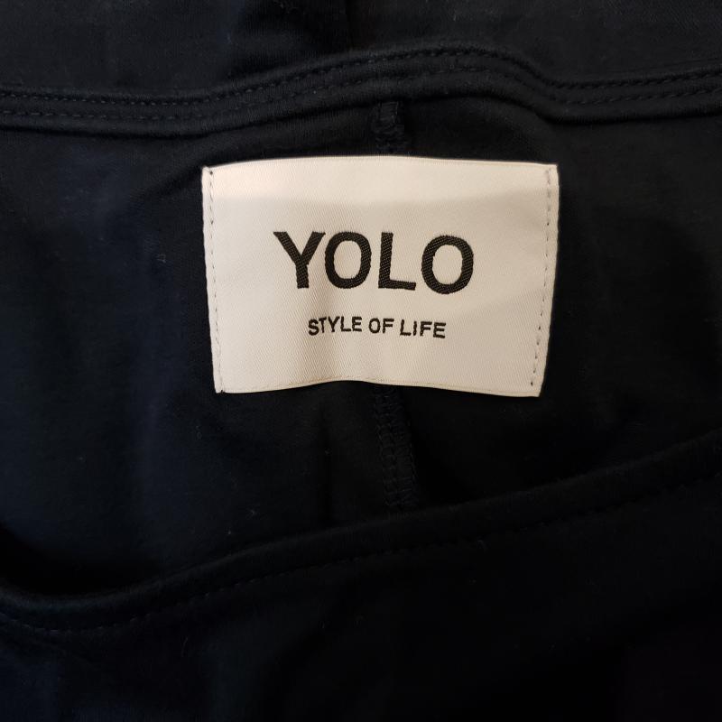 ヨーロ YOLO カットソー 半袖 38 無地 紺 / ネイビー / レディース USED 古着 中古 10004511