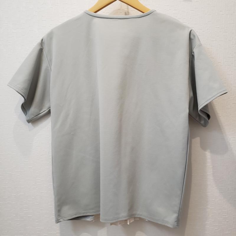 ヨーロ YOLO カットソー 半袖 38 無地 白 / ホワイト / X 灰 / グレー / レディース USED 古着 中古 10004526