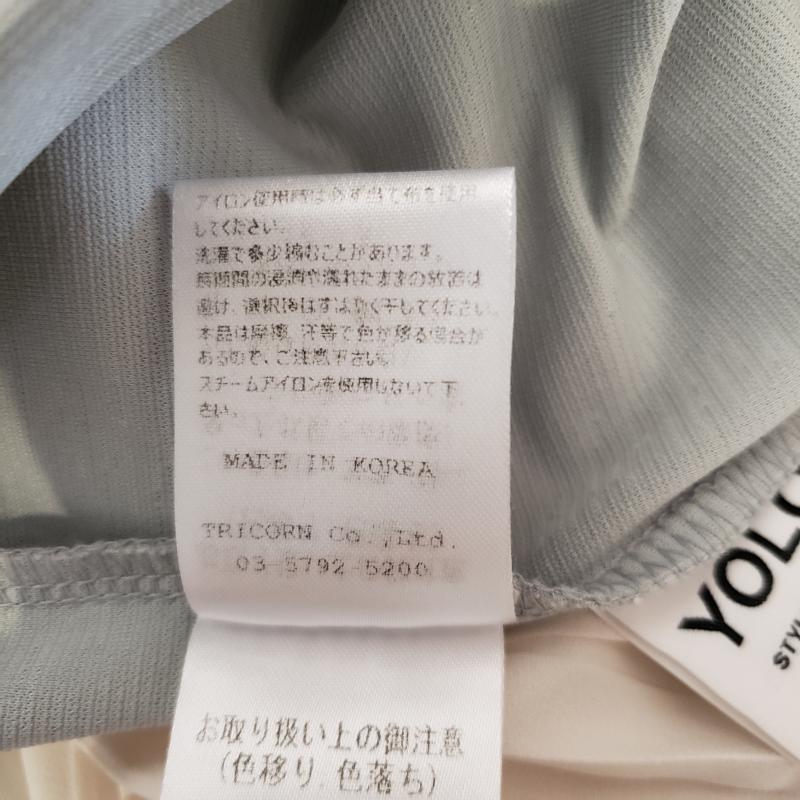 ヨーロ YOLO カットソー 半袖 38 無地 白 / ホワイト / X 灰 / グレー / レディース USED 古着 中古 10004526