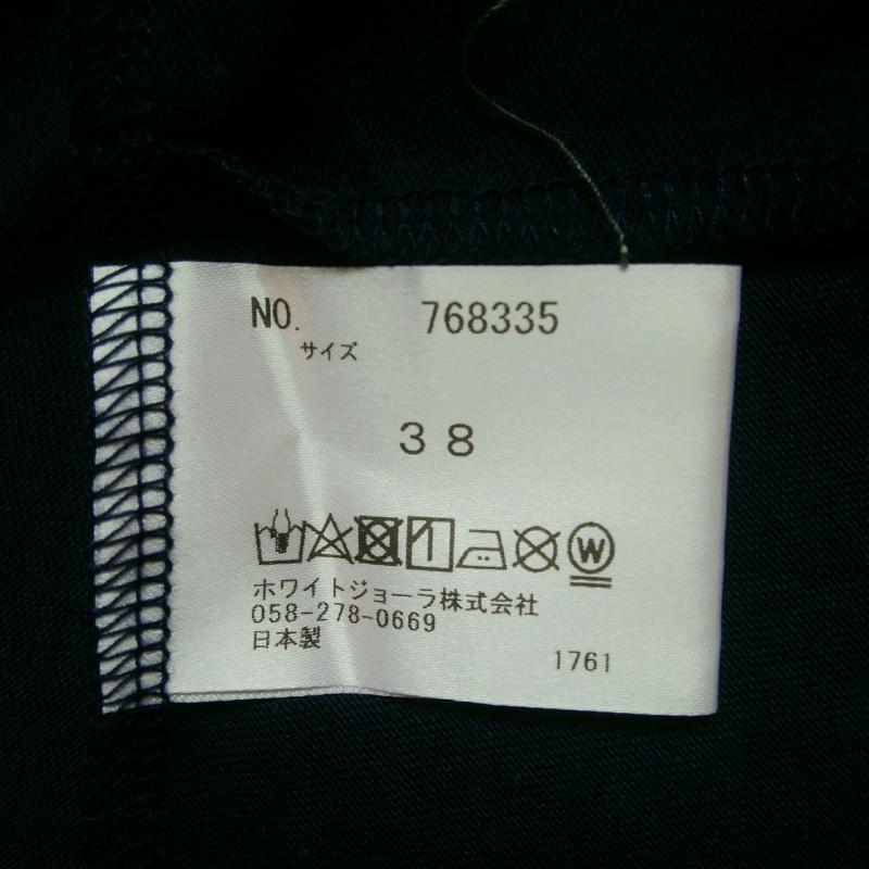ホワイトジョーラ White Joola カットソー 長袖 38 無地 紺 / ネイビー / レディース USED 古着 中古 10004533