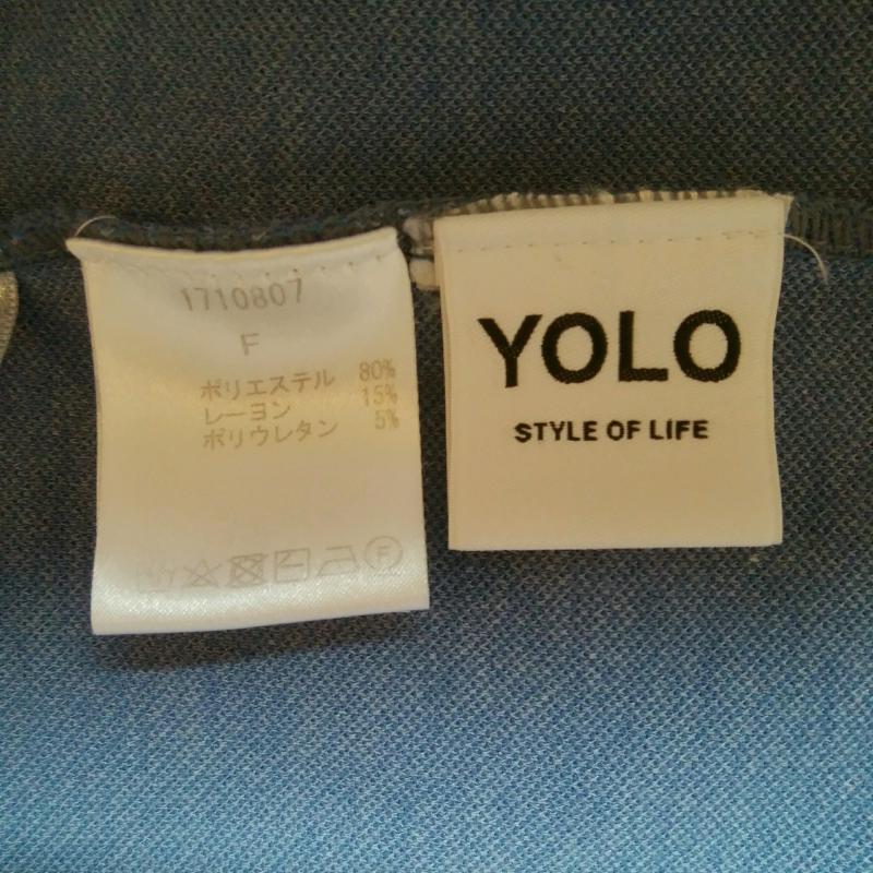 ヨーロ YOLO カットソー 長袖 FREE 無地 青 / ブルー /  レディース USED 古着 中古 10004534