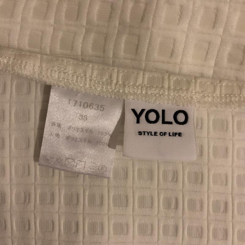 ヨーロ YOLO シャツ、ブラウス 半袖 38 総柄 白 / ホワイト / レディース USED 古着 中古 10004621