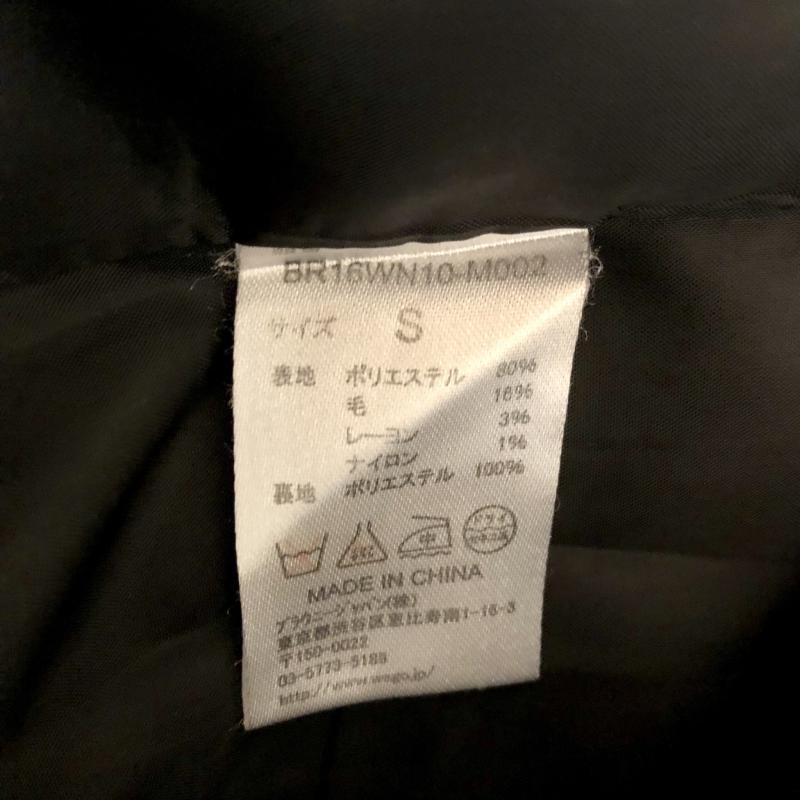 ブラウニー BROWNY コート コート一般 S 無地 黒 / ブラック / メンズ USED 古着 中古 10004655