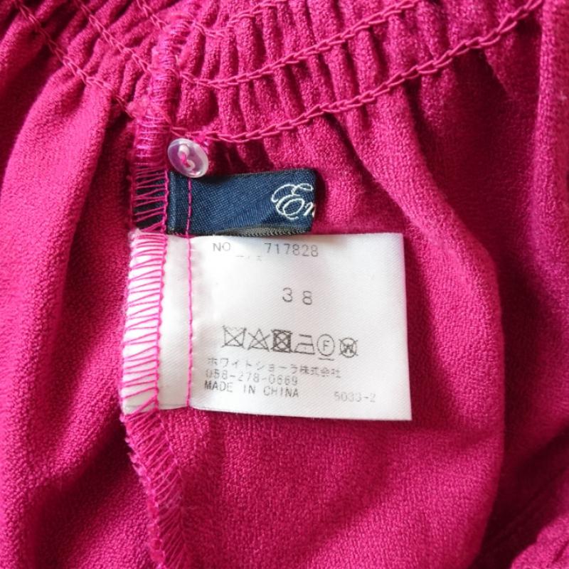 エンネア Ennea カットソー 長袖 38 無地 桃 / ピンク / レディース USED 古着 中古 10004719