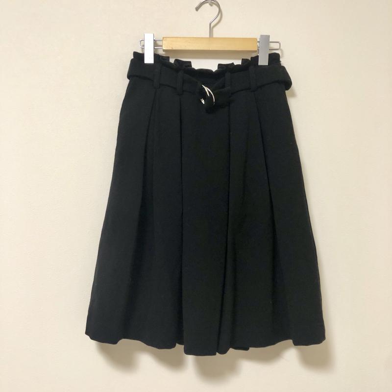 エンネア Ennea スカート ひざ丈スカート 36 無地 黒 / ブラック / レディース USED 古着 中古 10004772