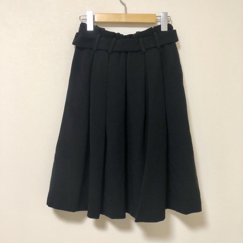 エンネア Ennea スカート ひざ丈スカート 36 無地 黒 / ブラック / レディース USED 古着 中古 10004772