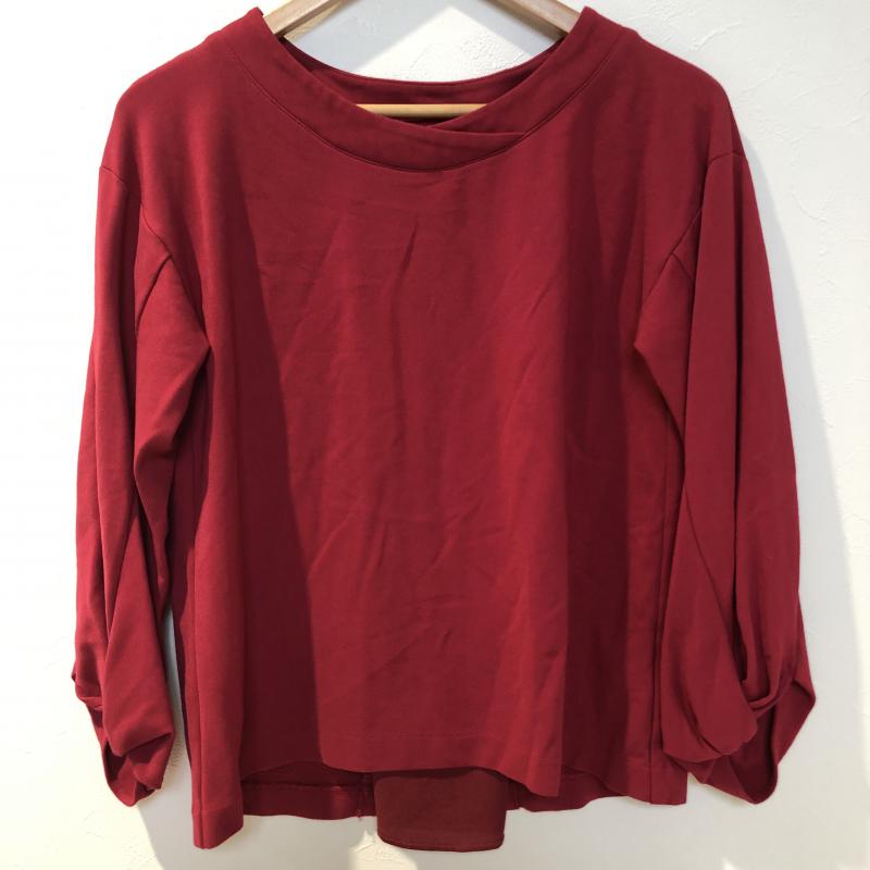 エンネア Ennea カットソー 七分袖 38 無地 赤 / レッド / レディース USED 古着 中古 10004909