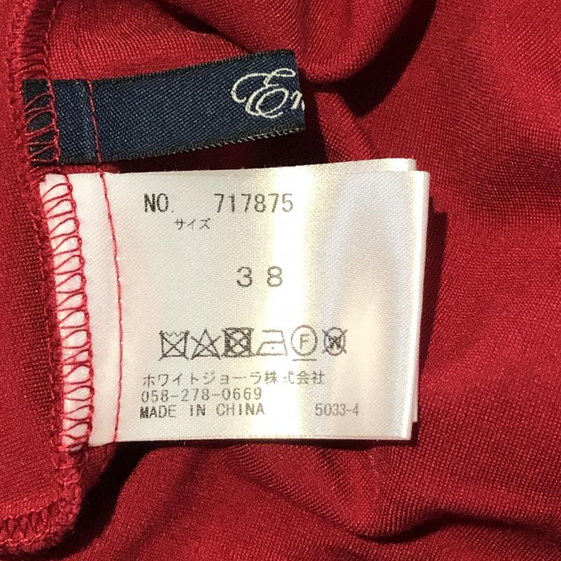 エンネア Ennea カットソー 七分袖 38 無地 赤 / レッド / レディース USED 古着 中古 10004909