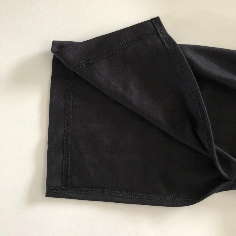 ポリーヌブロー Pauline Bleu カットソー 七分袖 無地 黒 / ブラック / レディース USED 古着 中古 10004911
