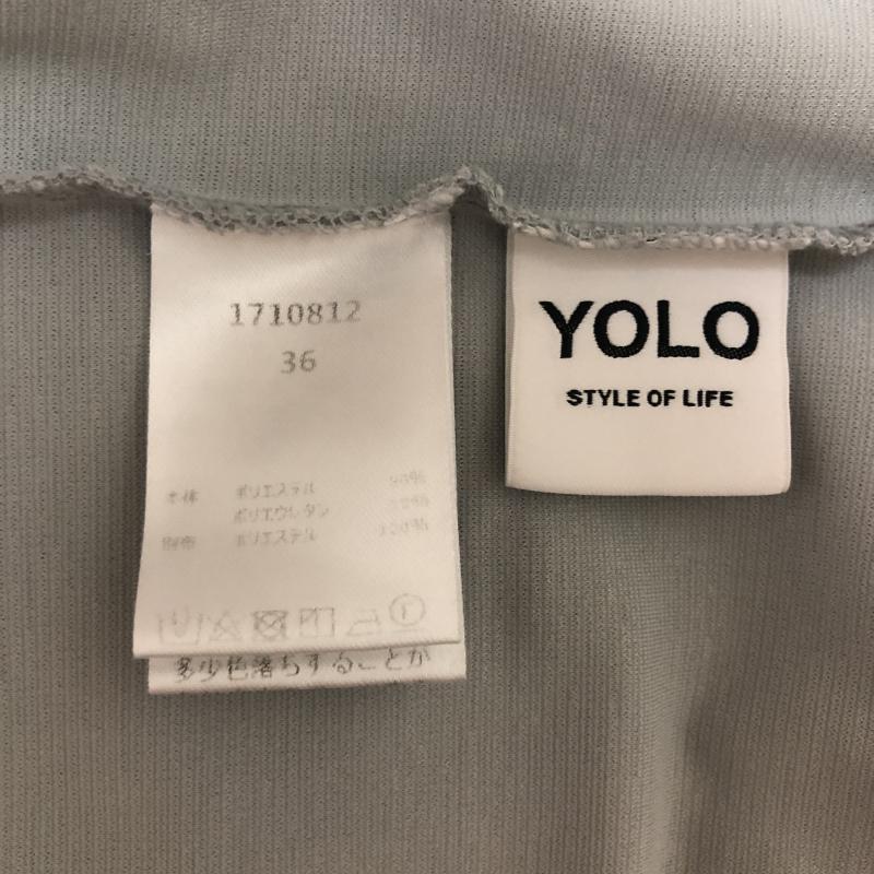 ヨーロ YOLO カットソー 半袖 36 無地 白 / ホワイト / X 緑 / グリーン / レディース USED 古着 中古 10004941