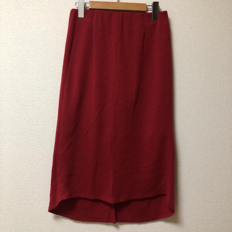 ノーブルブラン NobleBlanc スカート ひざ丈スカート 40 無地 赤 / レッド / レディース USED 古着 中古 10004950