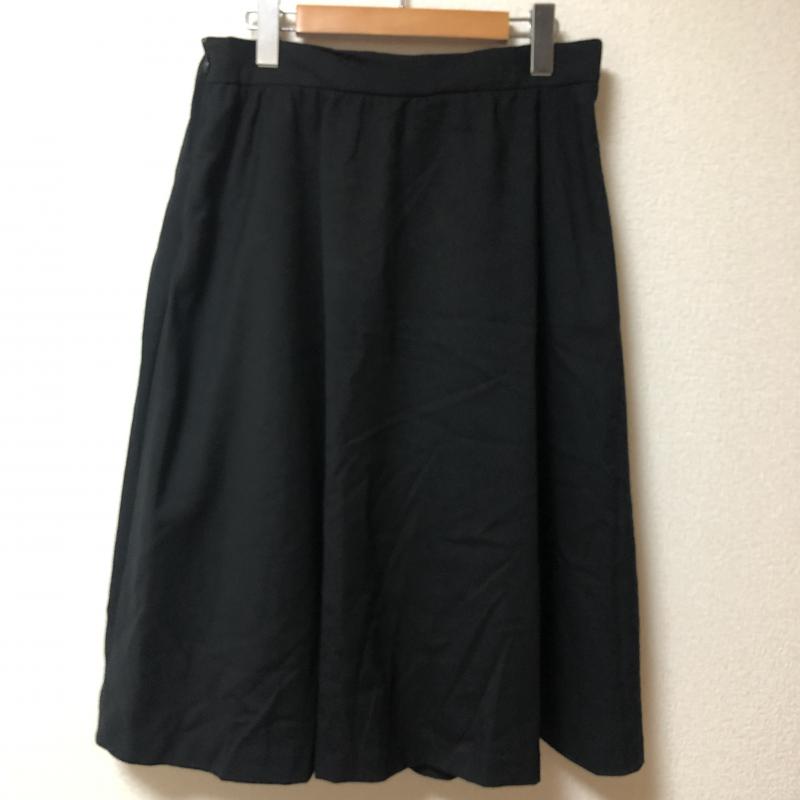 エンネア Ennea スカート ひざ丈スカート 38 無地 黒 / ブラック / レディース USED 古着 中古 10004951