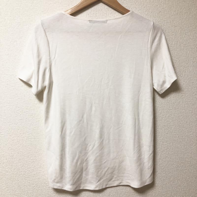アンナクリーク anna kreek Tシャツ 半袖 無地 X 刺繍 白 / ホワイト / X ベージュ / ベージュ / レディース USED 古着 中古 10004977