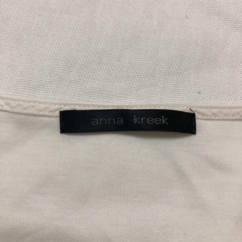 アンナクリーク anna kreek Tシャツ 半袖 無地 X 刺繍 白 / ホワイト / X ベージュ / ベージュ / レディース USED 古着 中古 10004977