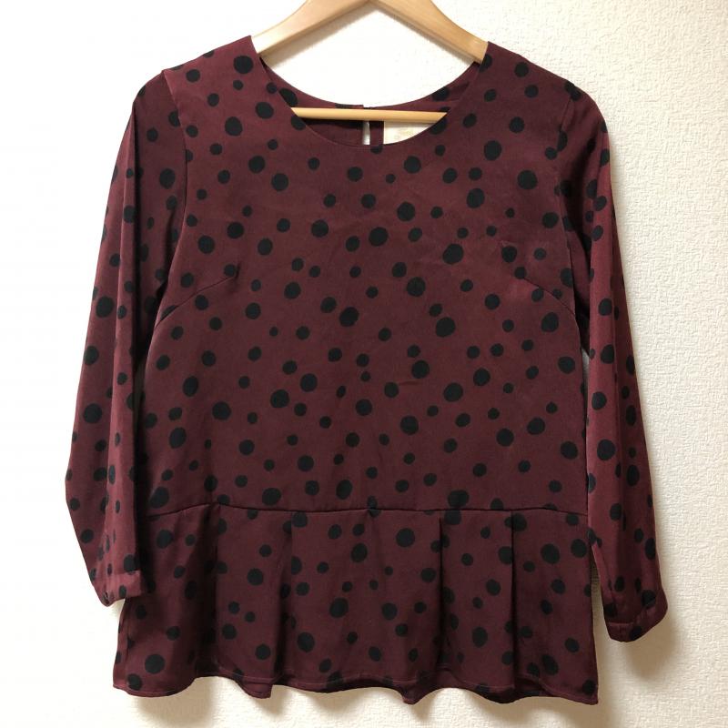 フリークスストア FREAK'S STORE カットソー 長袖 FREE ドット 黒 / ブラック / X 赤 / レッド / レディース USED 古着 中古 10004985