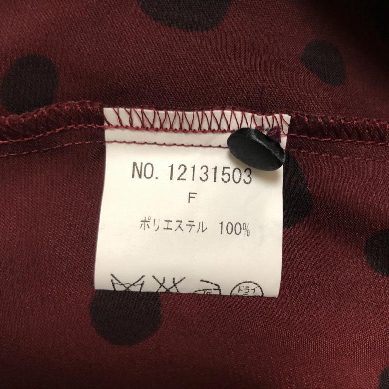フリークスストア FREAK'S STORE カットソー 長袖 FREE ドット 黒 / ブラック / X 赤 / レッド / レディース USED 古着 中古 10004985