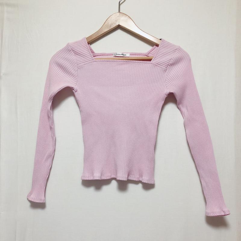 ドナマリー DONA MARIE カットソー 長袖 36 無地 桃 / ピンク / レディース USED 古着 中古 10004990