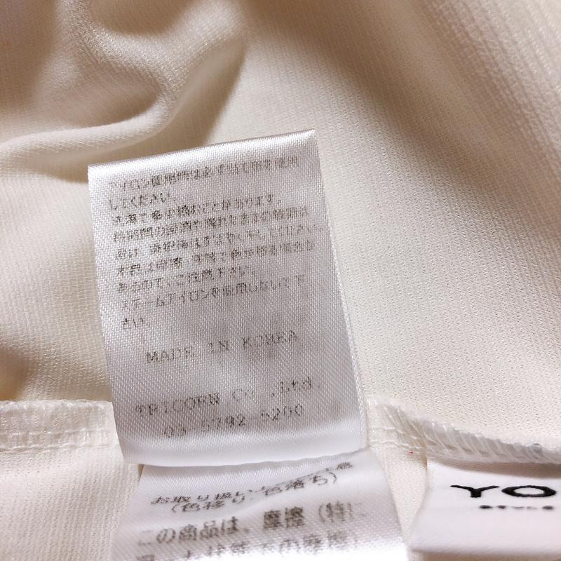 ヨーロ YOLO カットソー 半袖 36 無地 白 / ホワイト / レディース USED 古着 中古 10004998