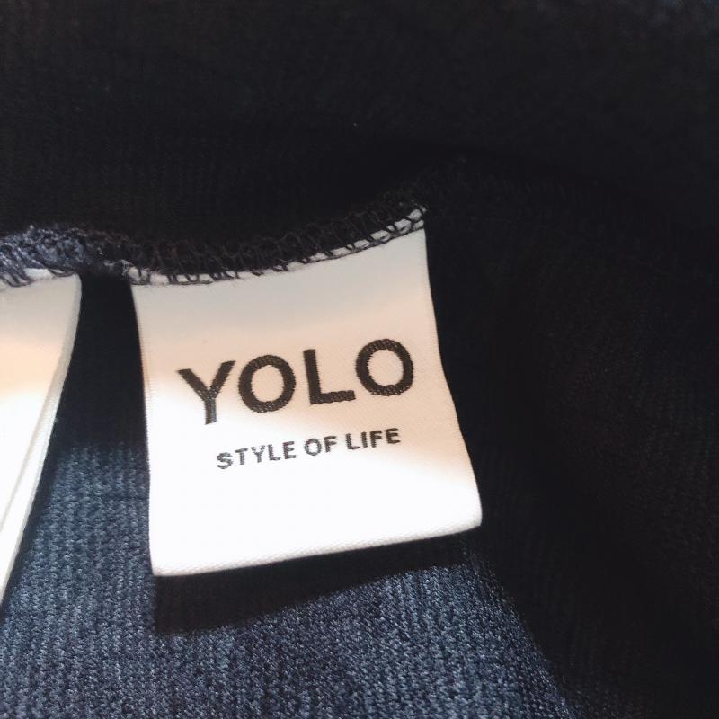 ヨーロ YOLO カットソー 半袖 36 無地 X 紺 / ネイビー / レディース USED 古着 中古 10005012