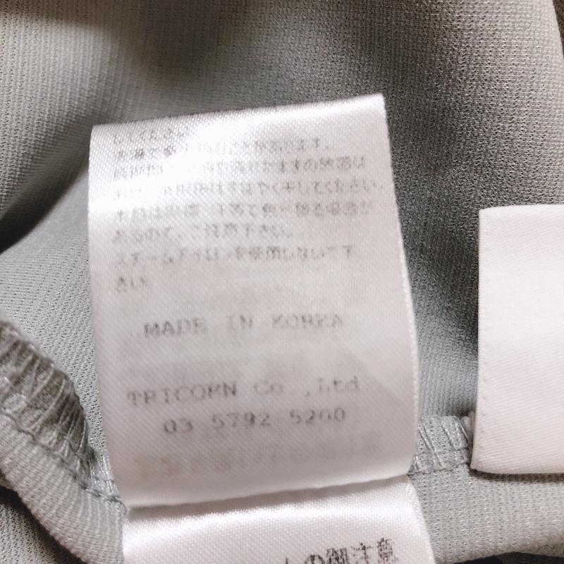 ヨーロ YOLO カットソー 半袖 40 無地 白 / ホワイト / X 緑 / グリーン / レディース USED 古着 中古 10005014