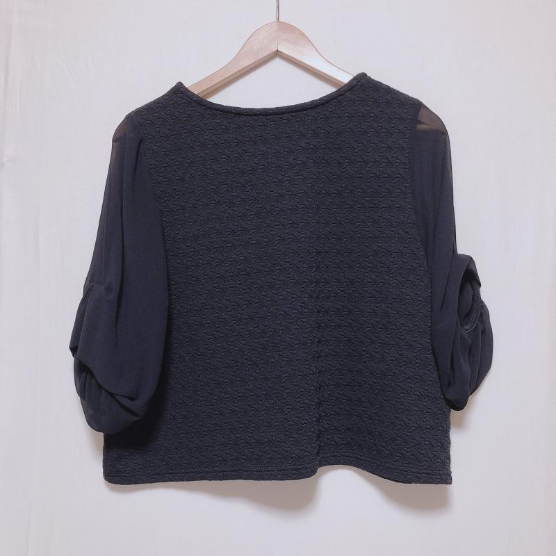 ヨーロ YOLO カットソー 半袖 38 無地 X 紺 / ネイビー / レディース USED 古着 中古 10005034