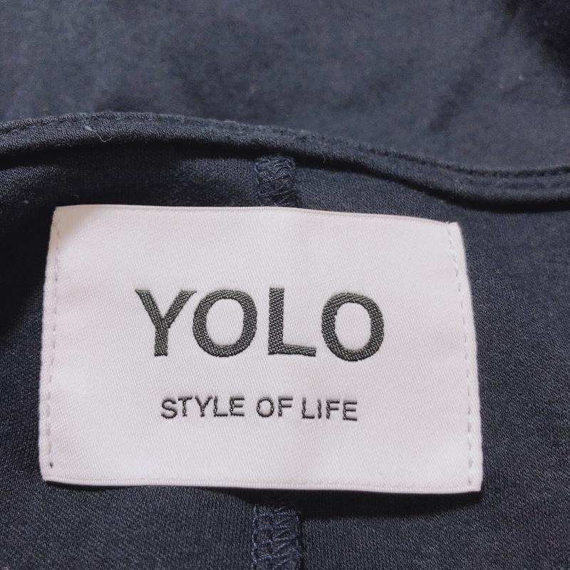 ヨーロ YOLO カットソー 半袖 36 無地 紺 / ネイビー / レディース USED 古着 中古 10005037