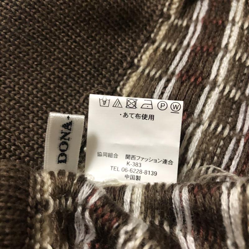 ドナマリー DONA MARIE スカート ひざ丈スカート 40 総柄 茶 / ブラウン / X ベージュ / ベージュ / レディース USED 古着 中古 10005050