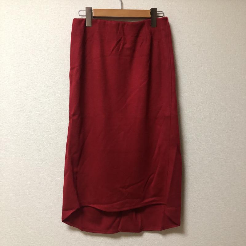 ノーブルブラン NobleBlanc スカート ひざ丈スカート 38 無地 赤 / レッド / レディース USED 古着 中古 10005054