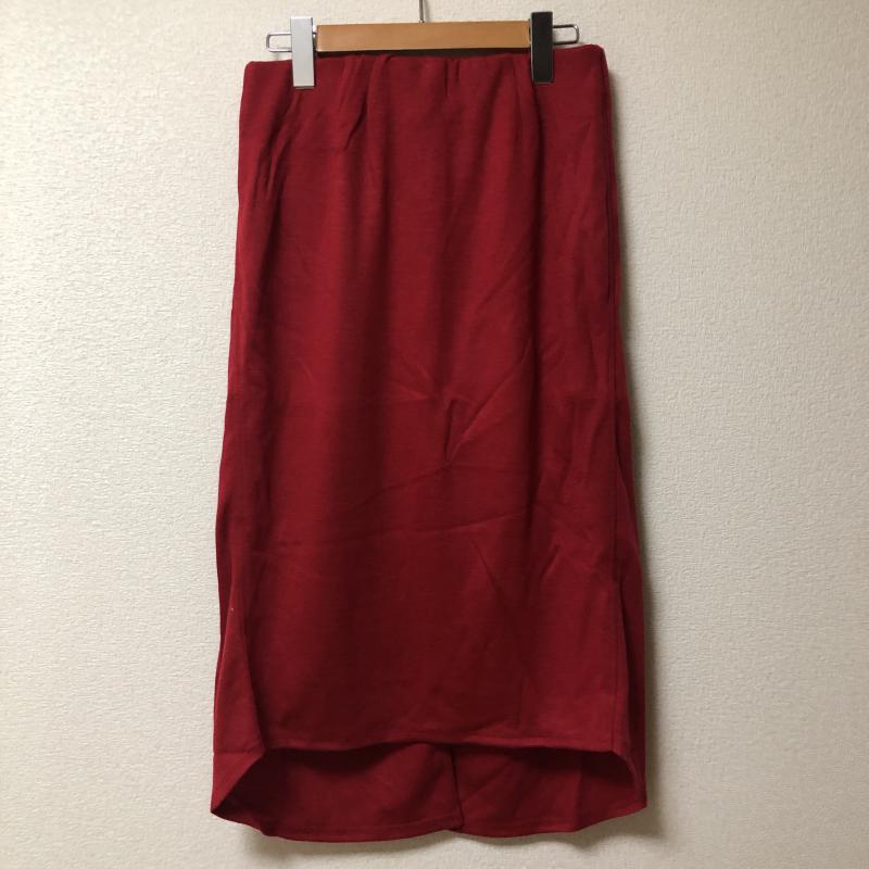 ノーブルブラン NobleBlanc スカート ひざ丈スカート 38 無地 赤 / レッド / レディース USED 古着 中古 10005056