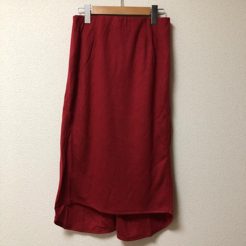 ノーブルブラン NobleBlanc スカート ひざ丈スカート 38 無地 赤 / レッド / レディース USED 古着 中古 10005061