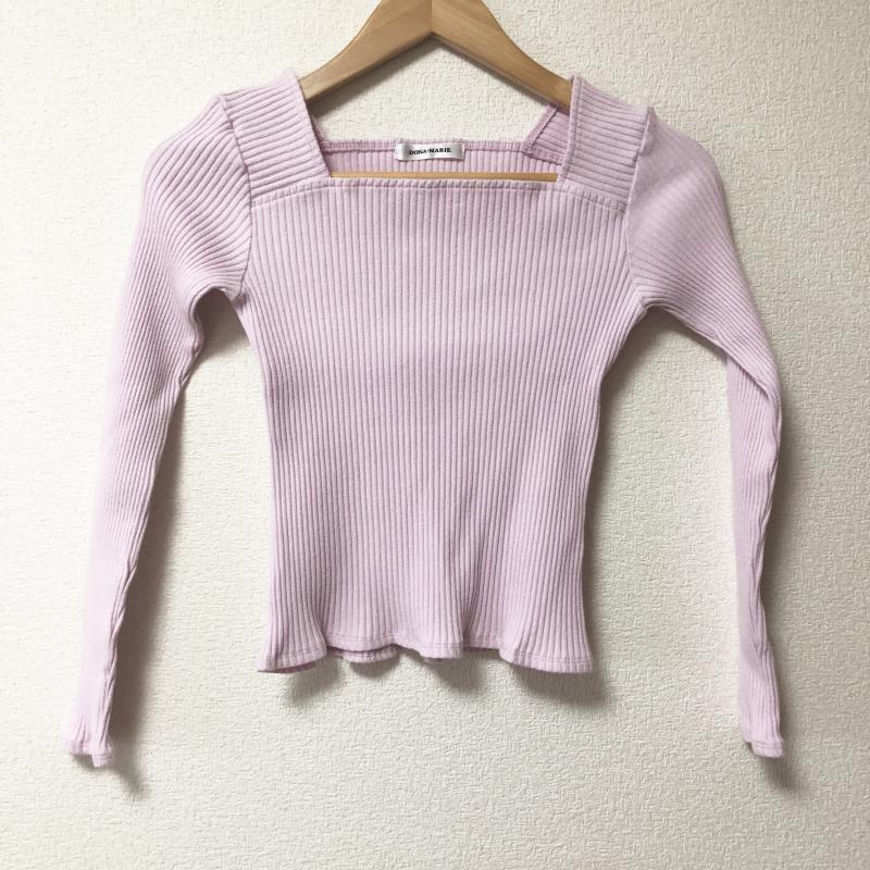 ドナマリー DONA MARIE カットソー 長袖 36 無地 桃 / ピンク / レディース USED 古着 中古 10005062