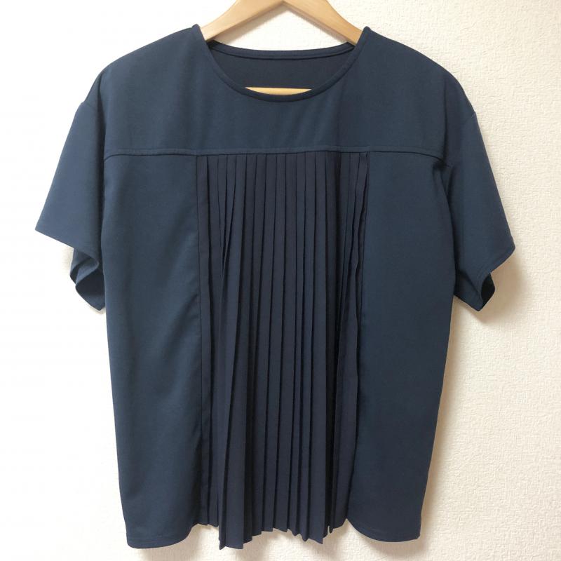 ドナマリー DONA MARIE カットソー 半袖 38 無地 紺 / ネイビー / レディース USED 古着 中古 10005065