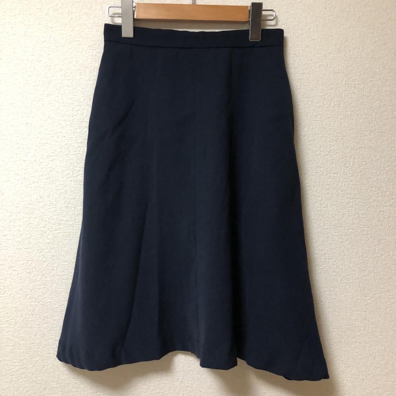 エンネア Ennea スカート ひざ丈スカート 38 無地 紺 / ネイビー / レディース USED 古着 中古 10005081