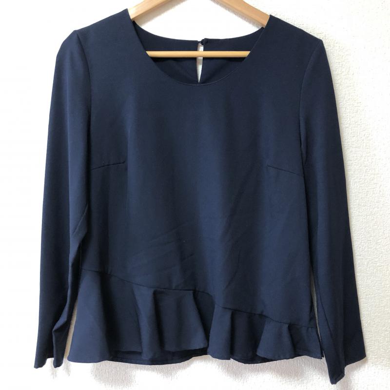 エマテイラー Emma Taylor カットソー 長袖 38 無地 紺 / ネイビー / レディース USED 古着 中古 10005124