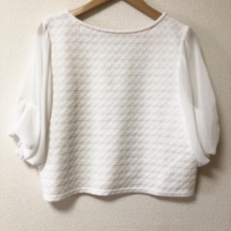 ヨーロ YOLO カットソー 七分袖 36 無地 白 / ホワイト / レディース USED 古着 中古 10005130