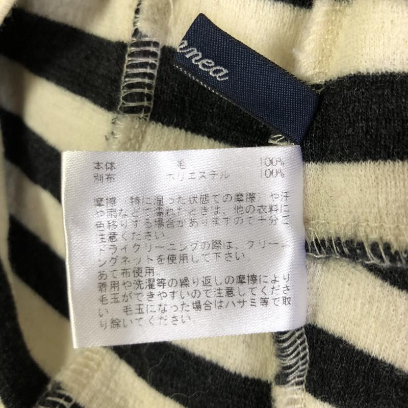 エンネア Ennea カットソー 長袖 36 ボーダー柄 白 / ホワイト / X 黒 / ブラック / レディース USED 古着 中古 10005132
