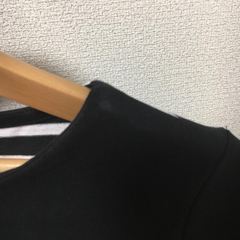 ルール RULe ワンピース ひざ丈スカート M 無地 X ボーダー柄 白 / ホワイト / X 黒 / ブラック / レディース USED 古着 中古 10005171