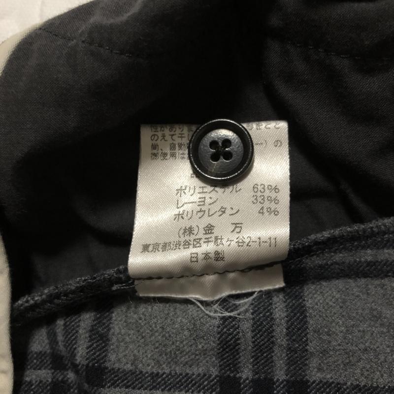 ハリス Harriss パンツ スラックス 34インチ チェック 黒 / ブラック / X 灰 / グレー / レディース USED 古着 中古 10005210