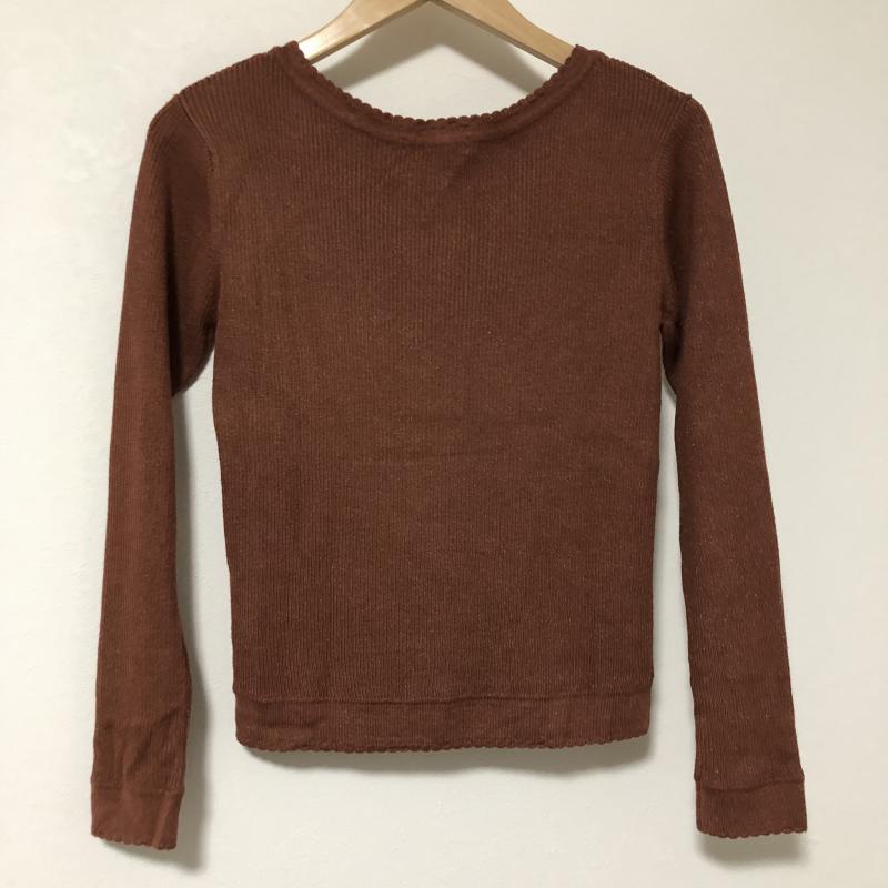 ドナマリー DONA MARIE カットソー 長袖 36 無地 茶 / ブラウン / レディース USED 古着 中古 10005226