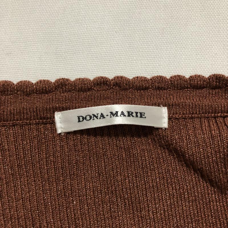 ドナマリー DONA MARIE カットソー 長袖 36 無地 茶 / ブラウン / レディース USED 古着 中古 10005226
