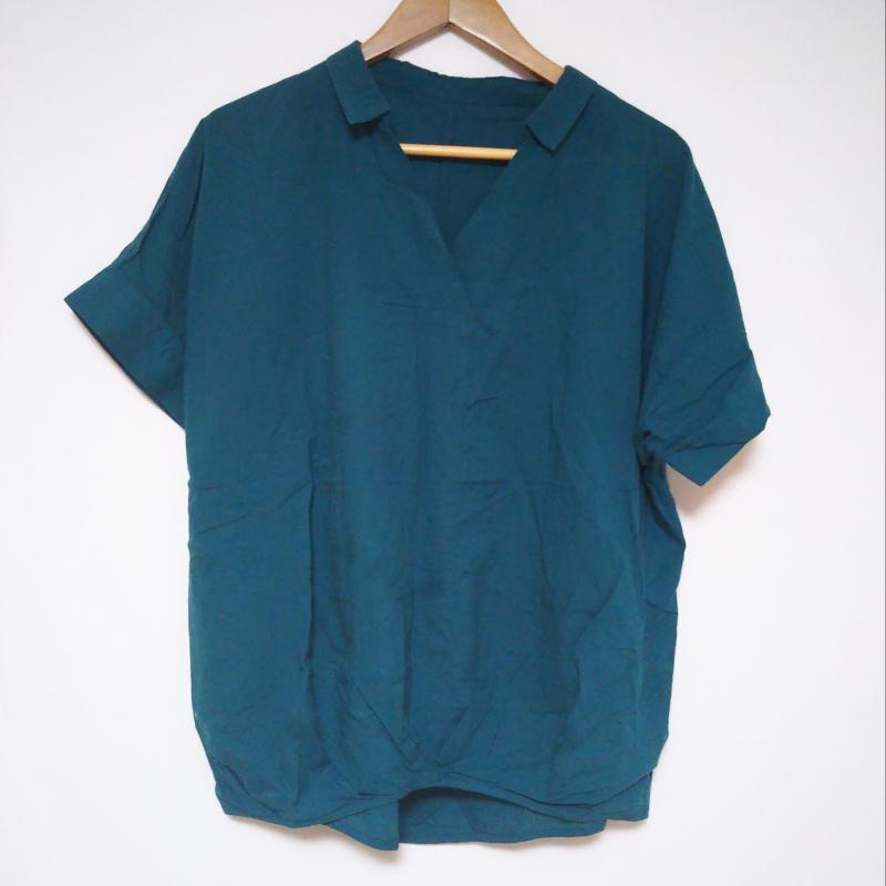 セブンデイズサンデイ SEVENDAYS=SUNDAY シャツ、ブラウス 半袖 M 無地 緑 / グリーン / レディース USED 古着 中古 10005286